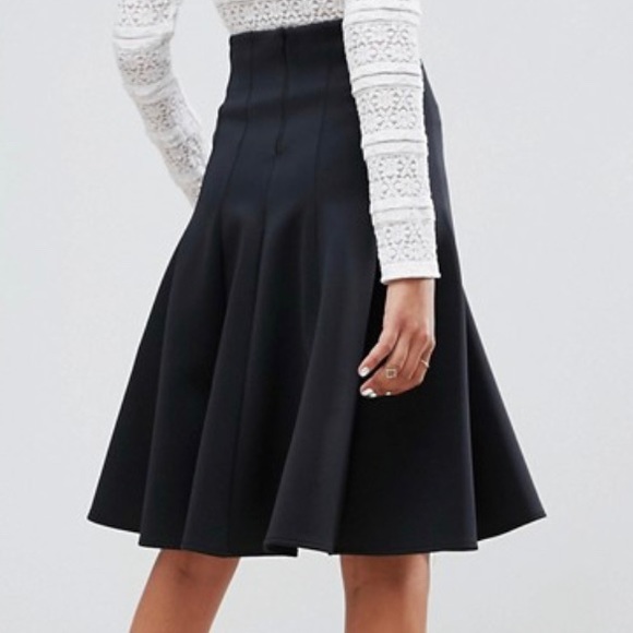 ASOS prom skirt with high waist in scuba - Picture 4 of 7